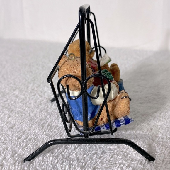 Vintage Adorable Bear Figurines on Swing - Picture 10 of 11